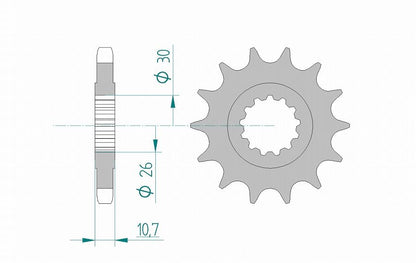 XJR1200/1300 YZF-R1 FZ1 Front Sprocket 530-15 Steel 1 pc.