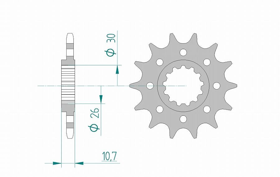 YZF-R1 スプロケット フロント 520-15 スチール 1枚