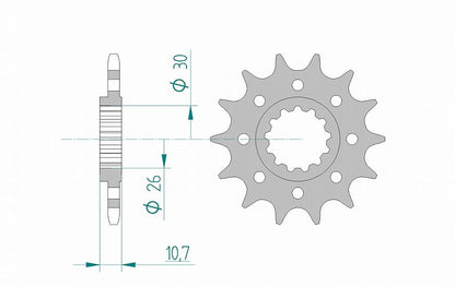 YZF-R1 スプロケット フロント 520-15 スチール 1枚