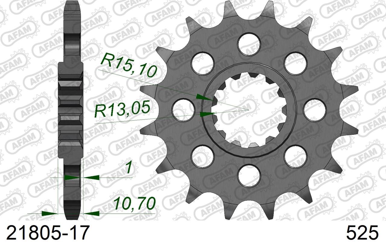 YZF-R1 スプロケット フロント 525-17 1枚