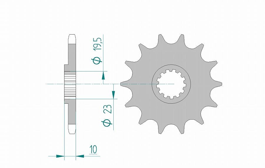 グース250/350 バンディット250 スプロケット フロント 520-12 スチール 1枚