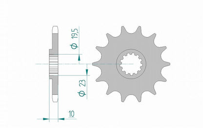 グース250/350 バンディット250 スプロケット フロント 520-12 スチール 1枚