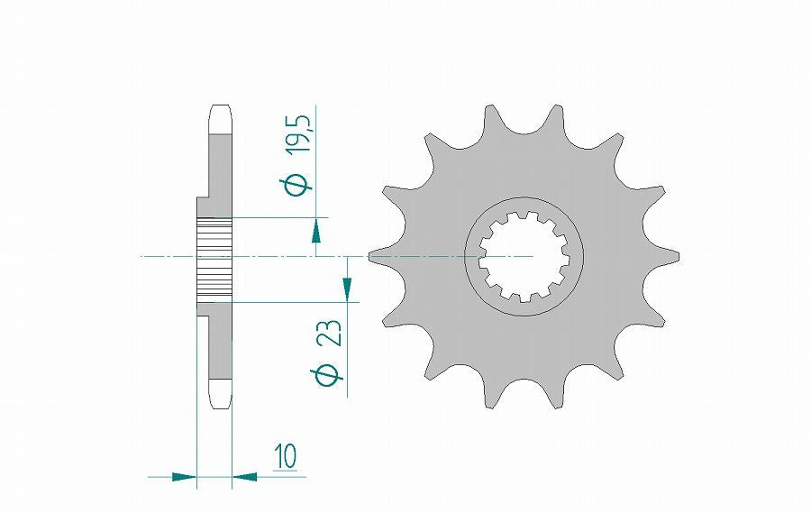 グース250/350 バンディット250 スプロケット フロント 520-13 スチール 1枚