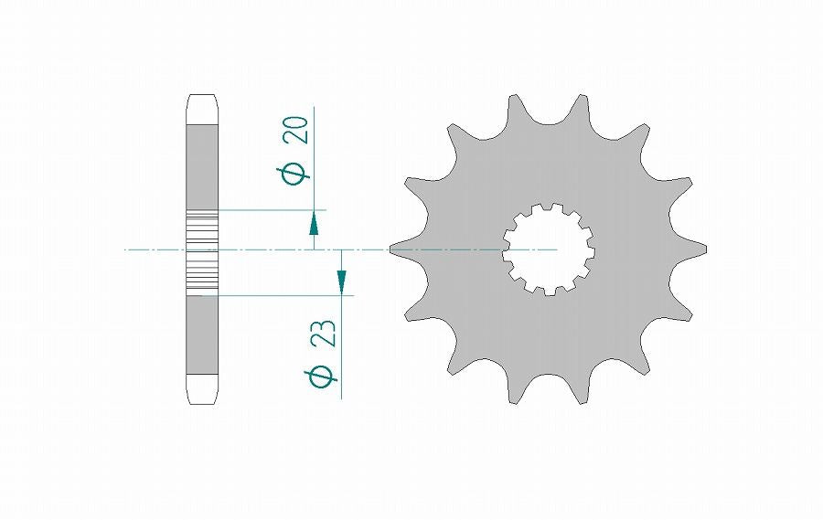 GSX400 Impulse Sprocket Front 530-15 Steel 1pc
