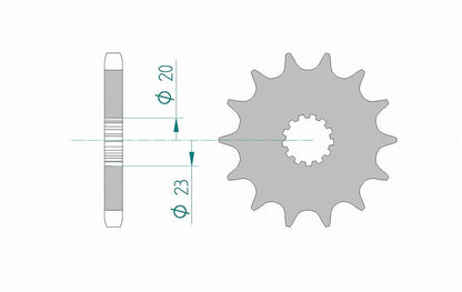 GSX400 Impulse Sprocket Front 530-15 Steel 1pc