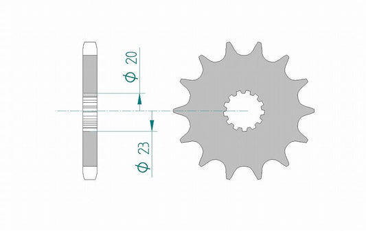 GSX400 Impulse Sprocket Front 530-15 Steel 1pc