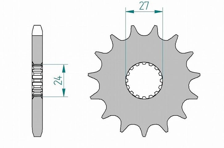 GSX-R1000 GSX1300R スプロケット フロント 530-17 スチール 1枚