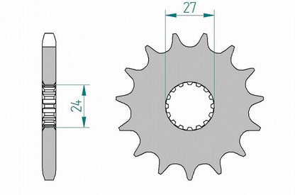 GSX-R1000 GSX1300R スプロケット フロント 530-17 スチール 1枚