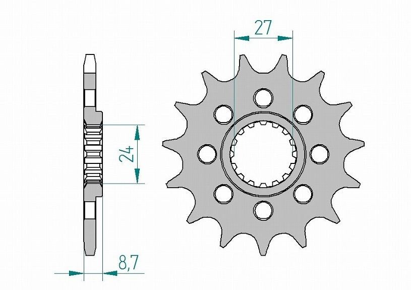 GSX-R1000 Front Sprocket 520-16 Steel 1pc