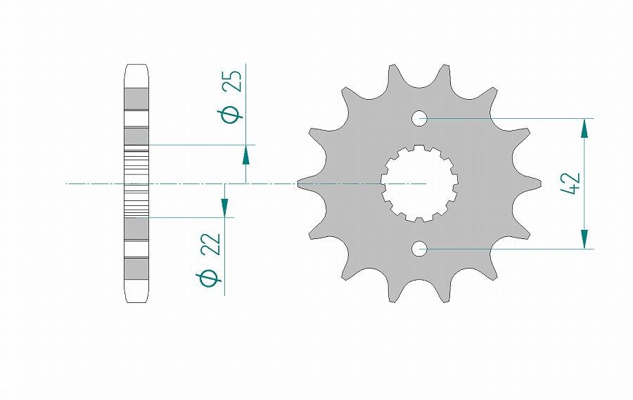 GPZ600R Z400FX/GP Sprocket Front 530-15 Steel 1 pc