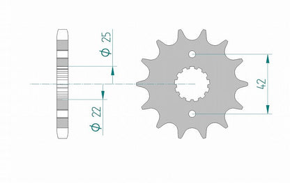 GPZ600R Z400FX/GP Sprocket Front 530-15 Steel 1 pc
