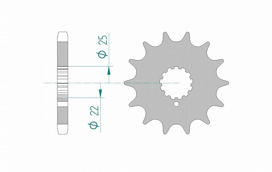ZX750E Sprocket Front 530-16 Steel 1pc