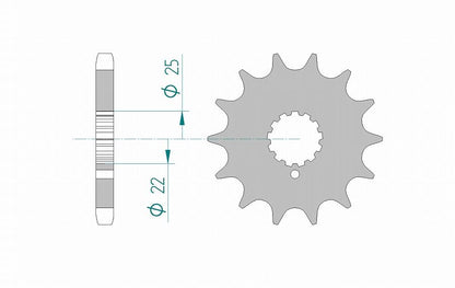 ZX750E Sprocket Front 530-16 Steel 1pc