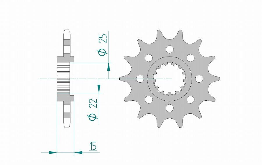 ZRX400/2 ZX-6R/RR スプロケット フロント 520-15 スチール 1枚
