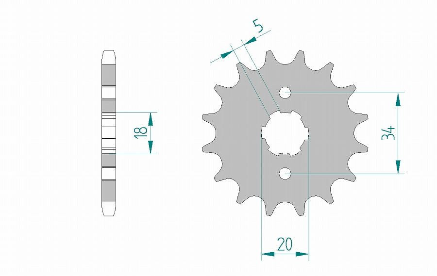 EZ90 Cub 90 Sprocket Front 428-17 Steel 1 piece