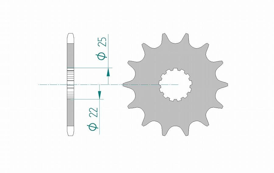 KX250 KLX300/R ER-6n/6f Sprocket Front 520-15 Steel 1pc