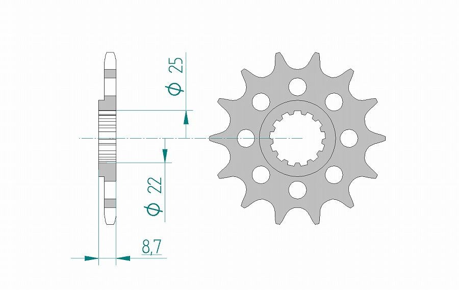 ZX-9R Dトラッカー/X スプロケット フロント 520-13 スチール 1枚