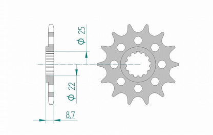 ZX-9R Dトラッカー/X スプロケット フロント 520-13 スチール 1枚