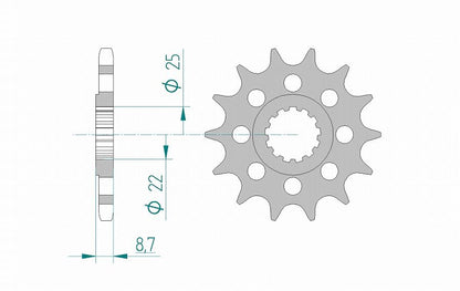 Z1000 GSX-R1000 SV1000/S Sprocket, Front, 525-17, Steel, 1 piece