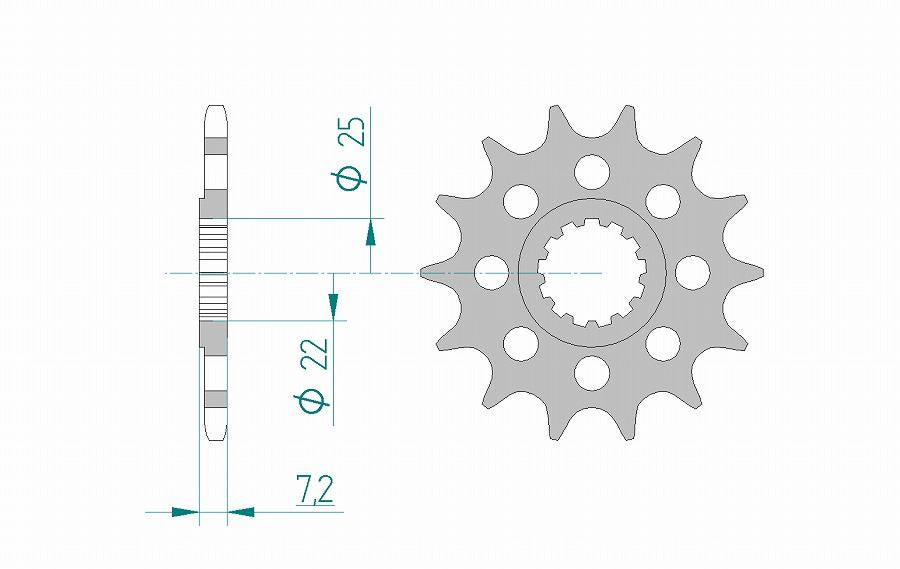 ZX-7R/10R GSX-R600 Sprocket Front 520-17 Steel 1 pc.