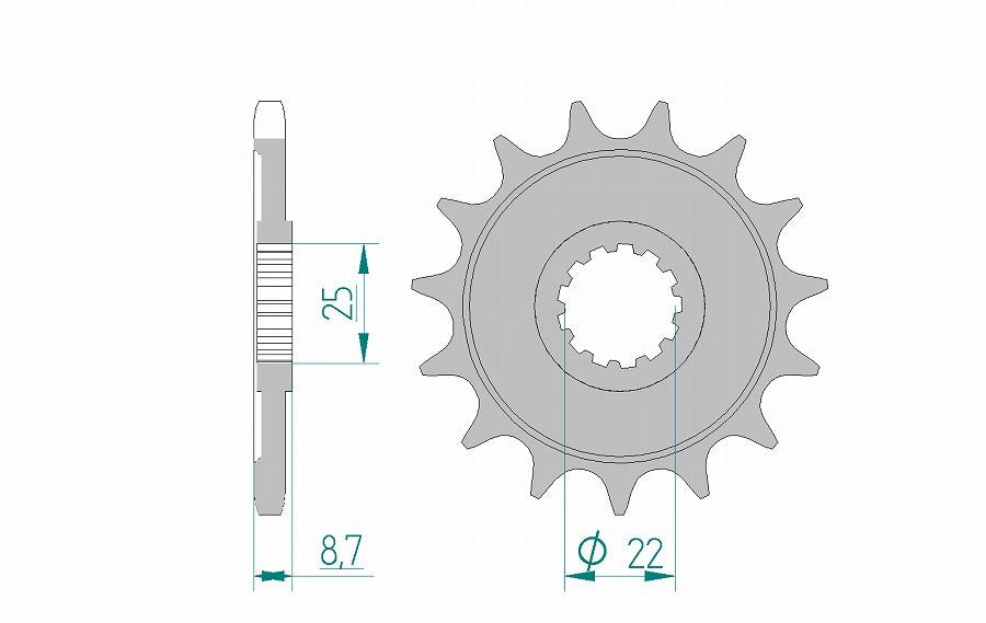 Z1000 Sprocket Front 525-15 Steel 1pc – バイクマン