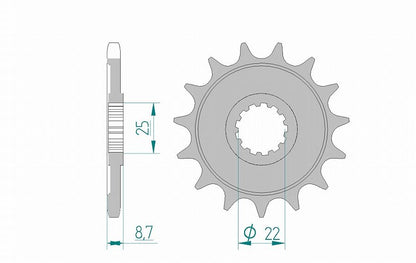 Z1000 Sprocket Front 525-15 Steel 1pc