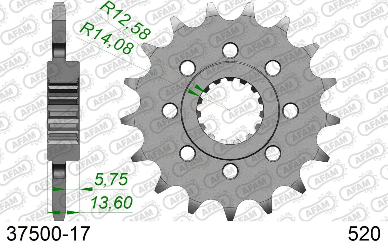 RS660 Sprocket Front 520-17 1pc