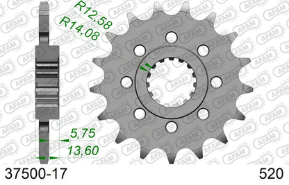 RS660 Sprocket Front 520-17 1pc