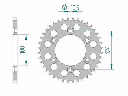 モンスター600/900 スプロケット リア 520-45 アルミ ハードアルマイト 1枚