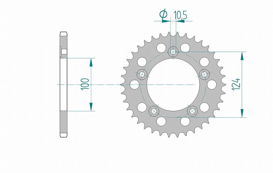 749/S/Dark 999 Monoposto/S/R Sprocket Rear 520-39 Aluminum Hard Anodized 1 piece