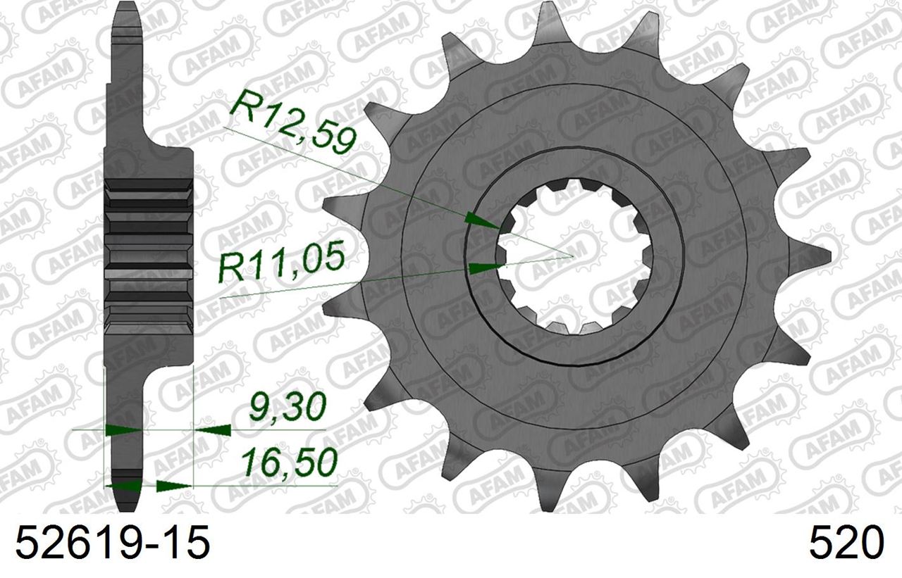 Monster 821 Front Sprocket 520-15 1 piece