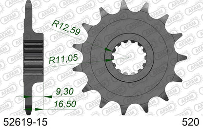 Monster 821 Front Sprocket 520-15 1 piece