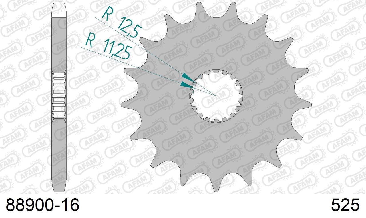 ボンネビルT120 スラクストン1200/R スプロケット フロント 525-16 1枚