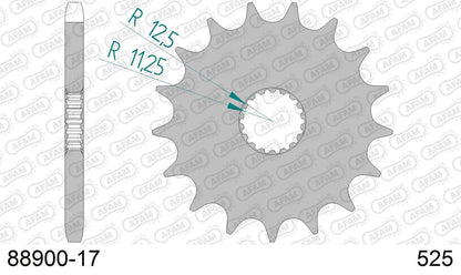 ボンネビルT120 スラクストン1200/R スプロケット フロント 525-17 1枚