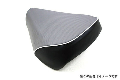 Domestic Seat Cover Embossed Gray/White Piping Overlay Type Super Dio/ZX/SR (AF27/28)