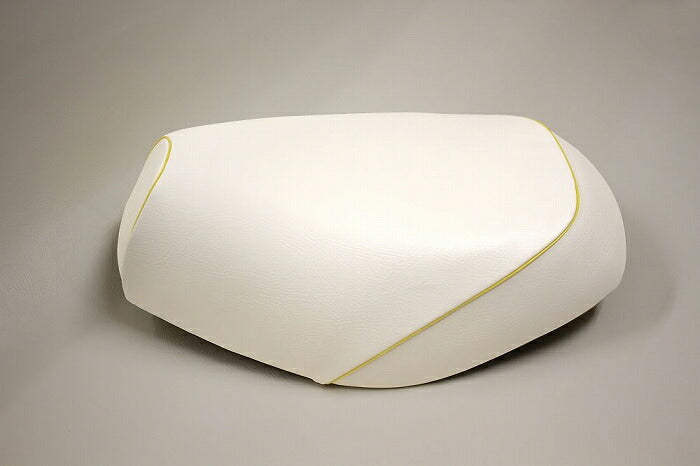 Domestic Seat Cover White/Yellow Piping Reupholstery Type Remote JOG (SA36/39) 4-stroke