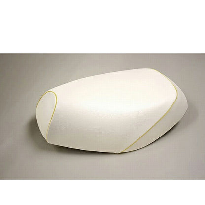 Domestic seat cover, white/yellow piping, slip-on type, Little Cub