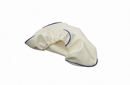 Domestic Seat Cover, White with Blue Piping, Cover Type, Lead 90 (HF05)