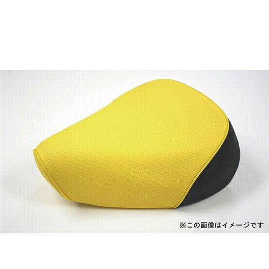 国産 シートカバー エンボスイエロー/黄色パイピング 被せタイプ レッツ (CA1KA) 外タンク