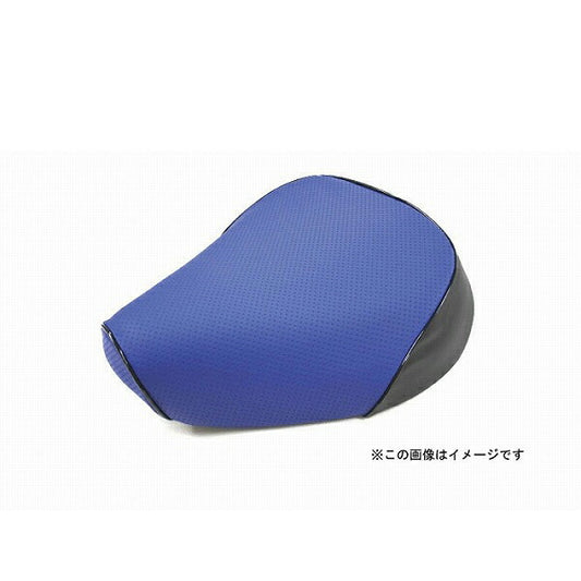 国産 シートカバー エンボスブルー/黒パイピング 張替タイプ レッツ (CA1KA) 外タンク