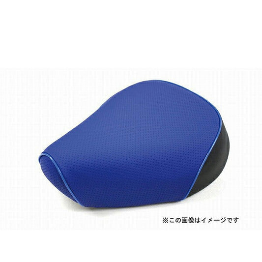 国産 シートカバー エンボスブルー/青パイピング 被せタイプ レッツ (CA1KA) 外タンク