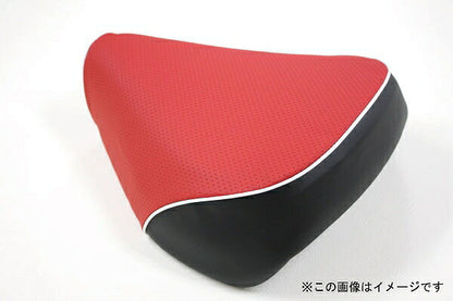 Domestic Seat Cover Embossed Red/White Piping Replacement Type Let's (CA1PA) Medium Tank