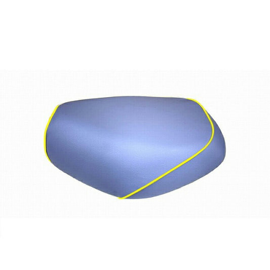 国産 シートカバー ライトブルー/黄色パイピング 被せタイプ ジュリオ