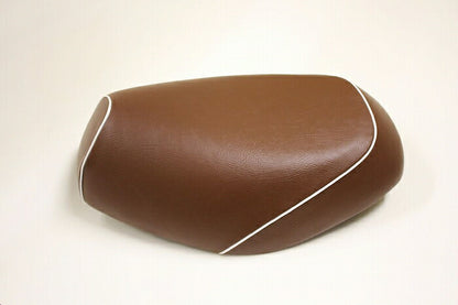 Domestic Seat Cover, Brown/White Piping, Slip-on Type, Let's (CA1PA) Medium Tank