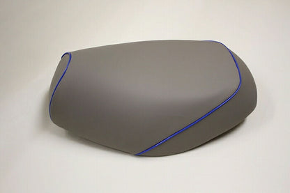 Domestic Seat Cover, Gray/Blue Piping, Replacement Type, Super Dio/ZX/SR (AF27/28)