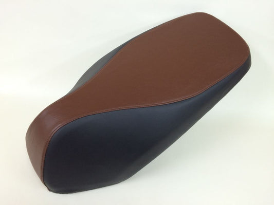 国産シートカバー ブラウン・黒 ツートンカラー/透明ステッチ 張替タイプ KSR50/80(KMX50B/80B)