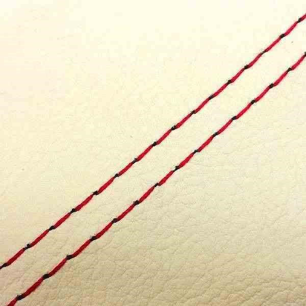 Domestic Seat Cover, Beige/Red Double Stitch, Replacement Type, Address V50 (2-stroke)