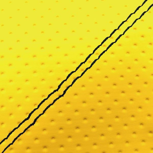 Domestic Seat Cover Fully Embossed Yellow/Black Double Stitch Replacement Type Address 110 (CF11A)