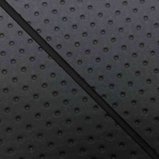 Domestic seat cover, embossed black/black piping, re-upholstery type, Address 110 (CF11A)