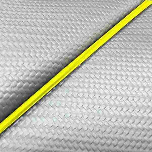 Domestic Seat Cover Carbon Silver / Yellow Piping - Reupholstery Type - Sepia